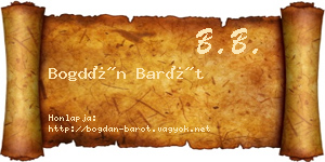 Bogdán Barót névjegykártya